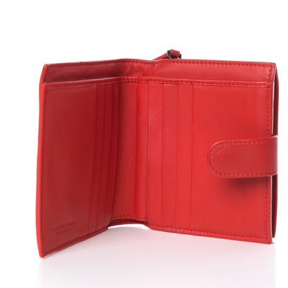 Bottega Veneta BOTTEGA VENETA Nappa Intrecciato French Compact Wallet Fraise 5 of 6