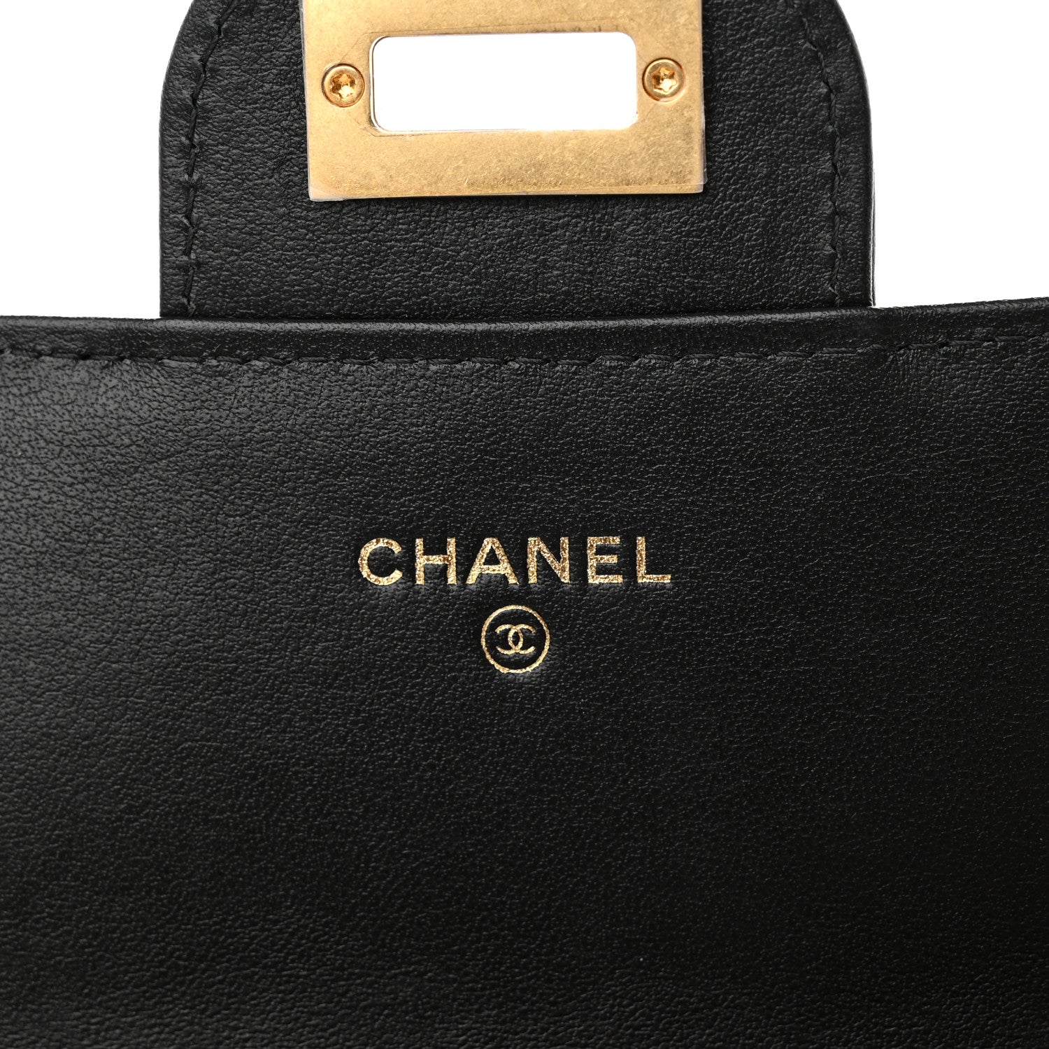 Chanel Calfskin Crocodile Embossed Graffiti 2.55 Cocodile Reissue Long Flap Black Gold 6 of 10
