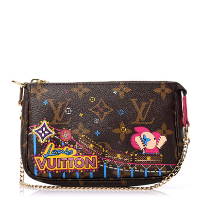 Louis Vuitton Monogram 2020 Christmas Animation Roller Coaster Mini Pochette Accessories Pivoine 1 of 4