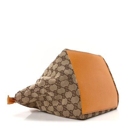 Gucci GG Monogram Small Web Handle Bucket Tote Yellow 4 of 10