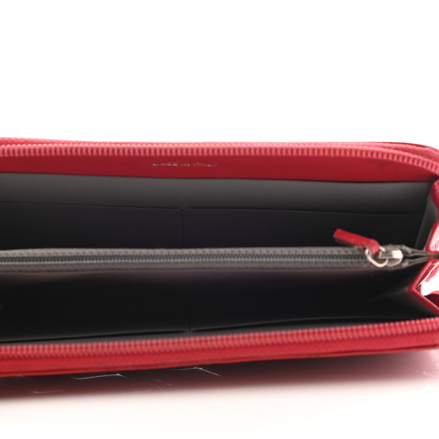 Chanel Patent Calfskin Lucky Symbols Zip Around Wallet Red 5 of 15