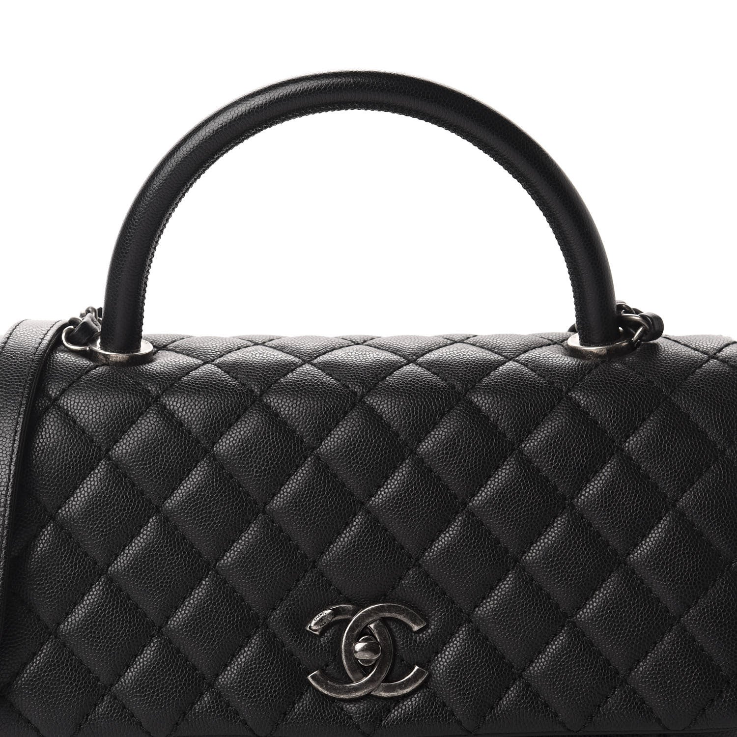 Chanel Caviar Quilted Small Coco Handle Flap Black 12 of 12