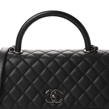 Chanel Caviar Quilted Small Coco Handle Flap Black 12 of 12