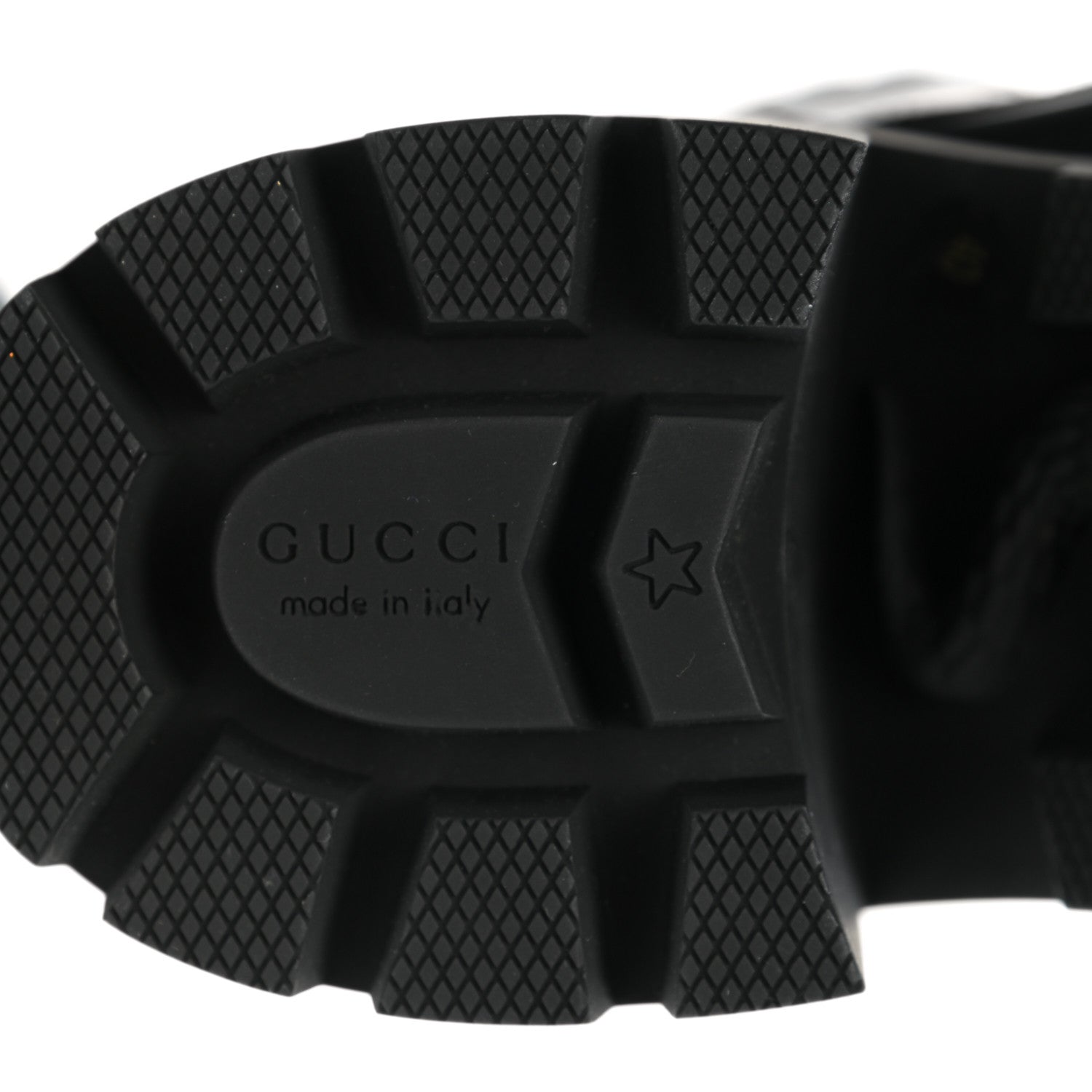 Gucci Magnum Calfskin Nappa Quilted Lace Up Ankle Boots 40 Black 6 of 9