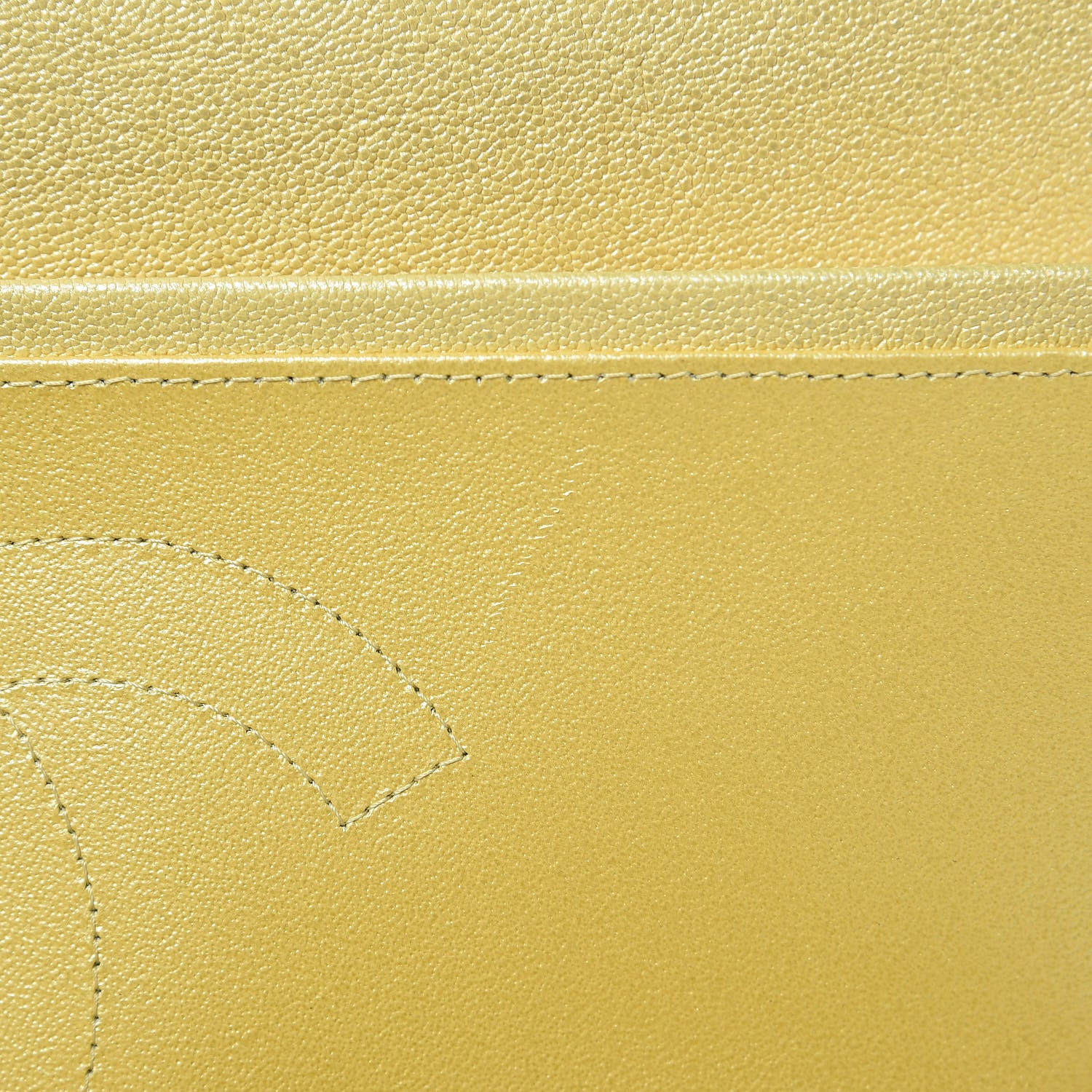 Chanel Iridescent Caviar Quilted Jumbo Double Flap Jaune Yellow 10 of 11