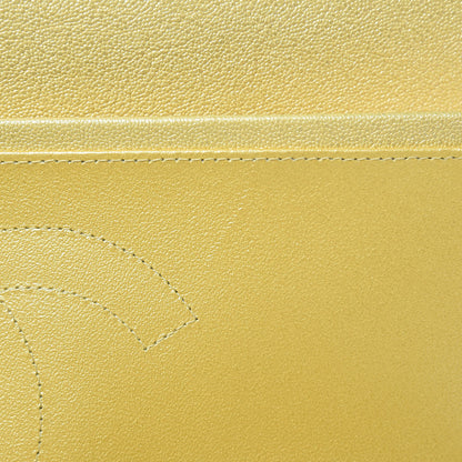 Chanel Iridescent Caviar Quilted Jumbo Double Flap Jaune Yellow 10 of 11