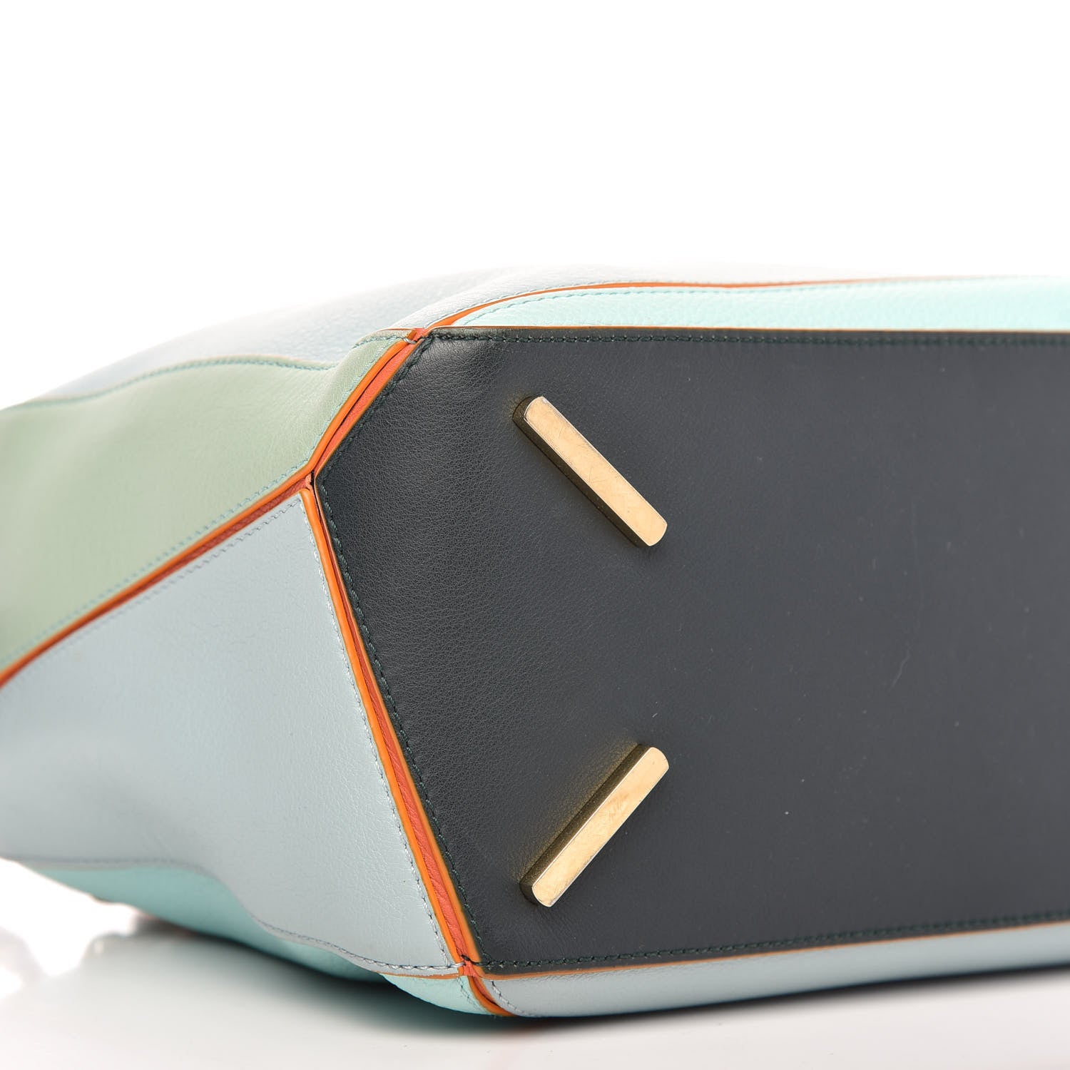 Loewe Calfskin Medium Paula's Ibiza Puzzle Bag Aqua Light Blue Multicolor 6 of 9
