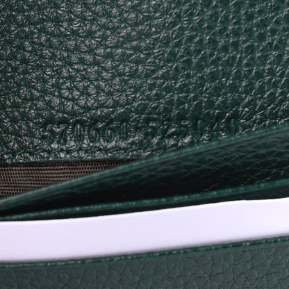 Gucci Grainy Calfskin Zumi Chain Card Case Wallet Vintage Green 7 of 7