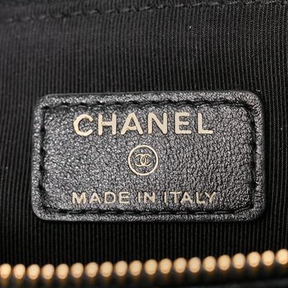 Chanel Shiny Lambskin Quilted Medium Double Case With Strap Black 7 of 11