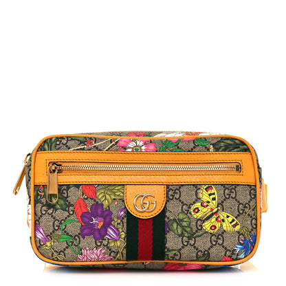 Gucci GG Supreme Monogram Flora Medium Ophidia Belt Bag Beige Multicolor Crop 1 of 12