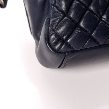 Chanel Iridescent Calfskin New Bubble Large Flap Navy 13 of 13