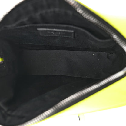 Saint Laurent Patent Calfskin Matelasse Monogram Lou Camera Bag Neon Yellow 5 of 12