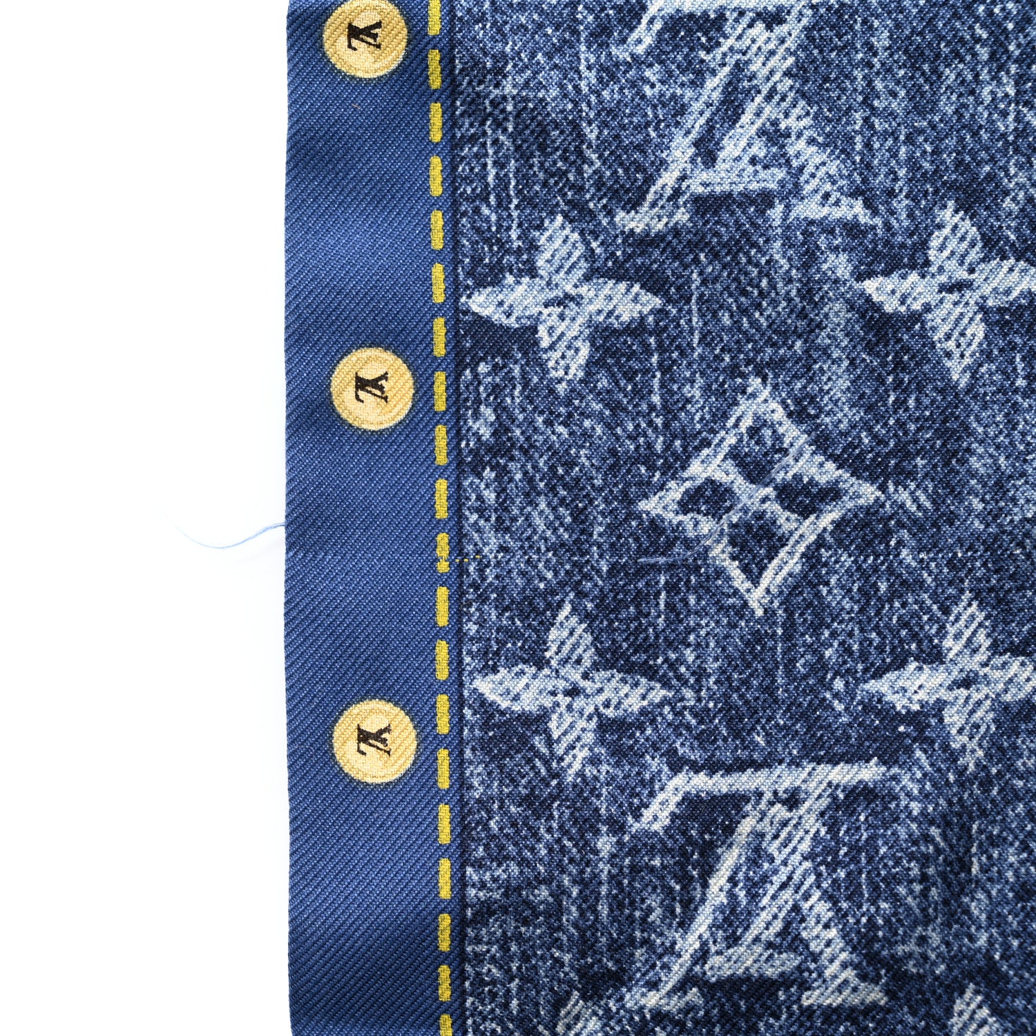 Louis Vuitton Silk Monogram Denim Bandeau Blue 4 of 6