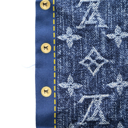 Louis Vuitton Silk Monogram Denim Bandeau Blue 4 of 6
