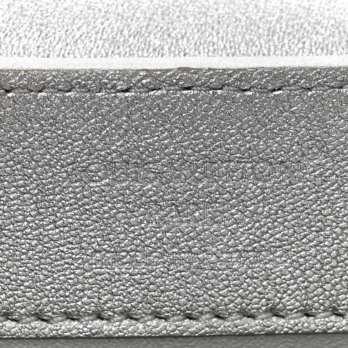 Lambskin Strass Mini Capucines  Silver