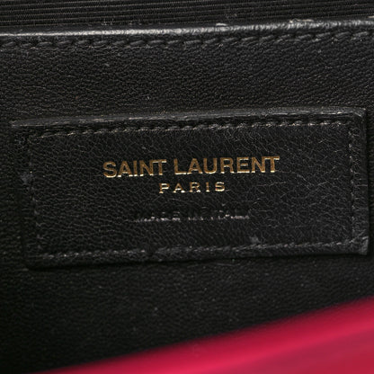 Saint Laurent Grain De Poudre Medium Monogram Kate Satchel Lipstick Fuchsia 6 of 13