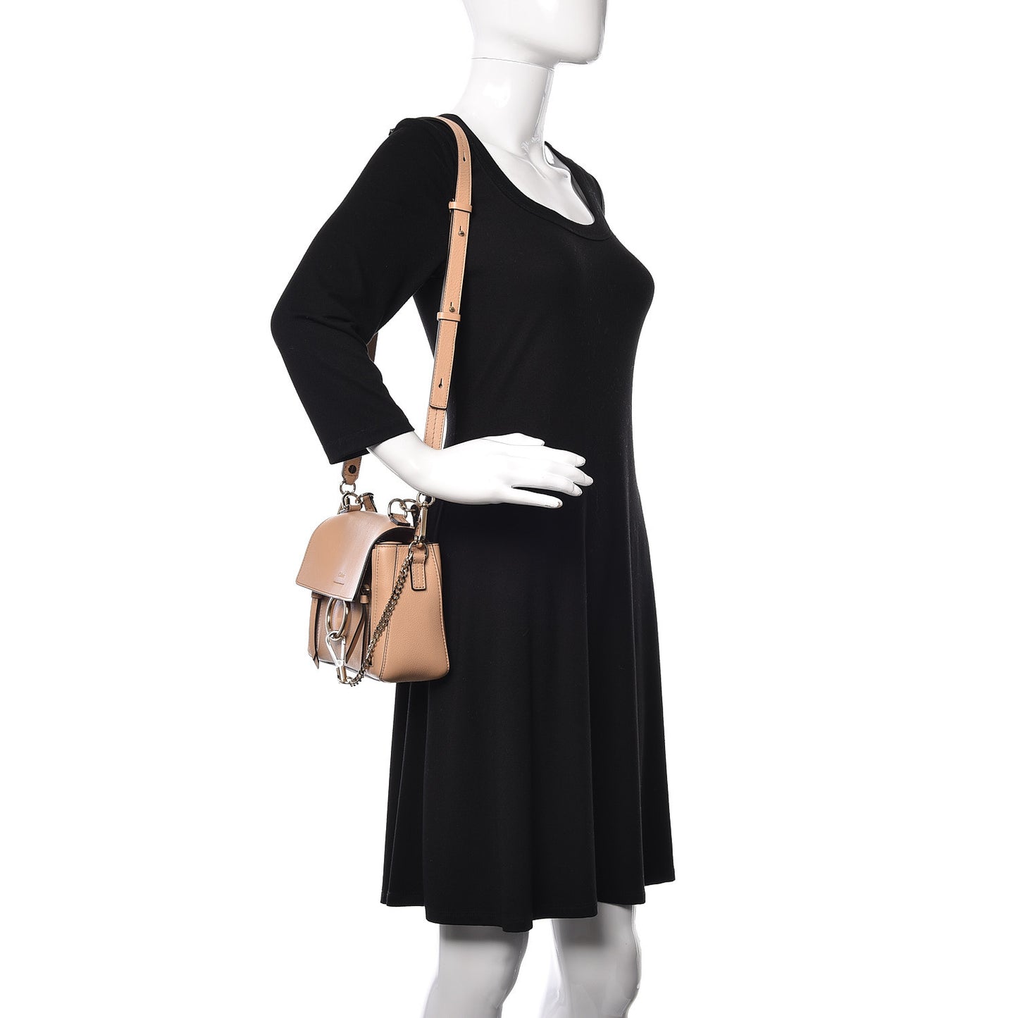 Calfskin Mini Faye Day Shoulder Bag Blush Nude