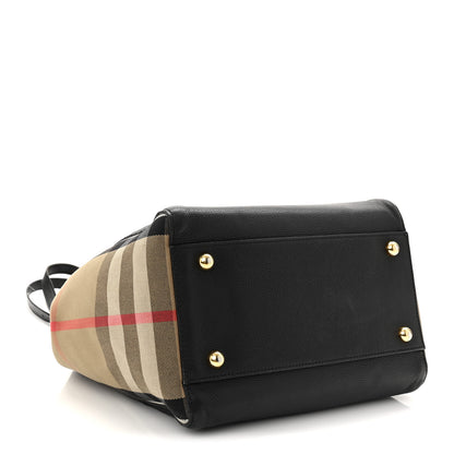 Burberry Grainy Calfskin House Check Small Canterbury Black 4 of 13