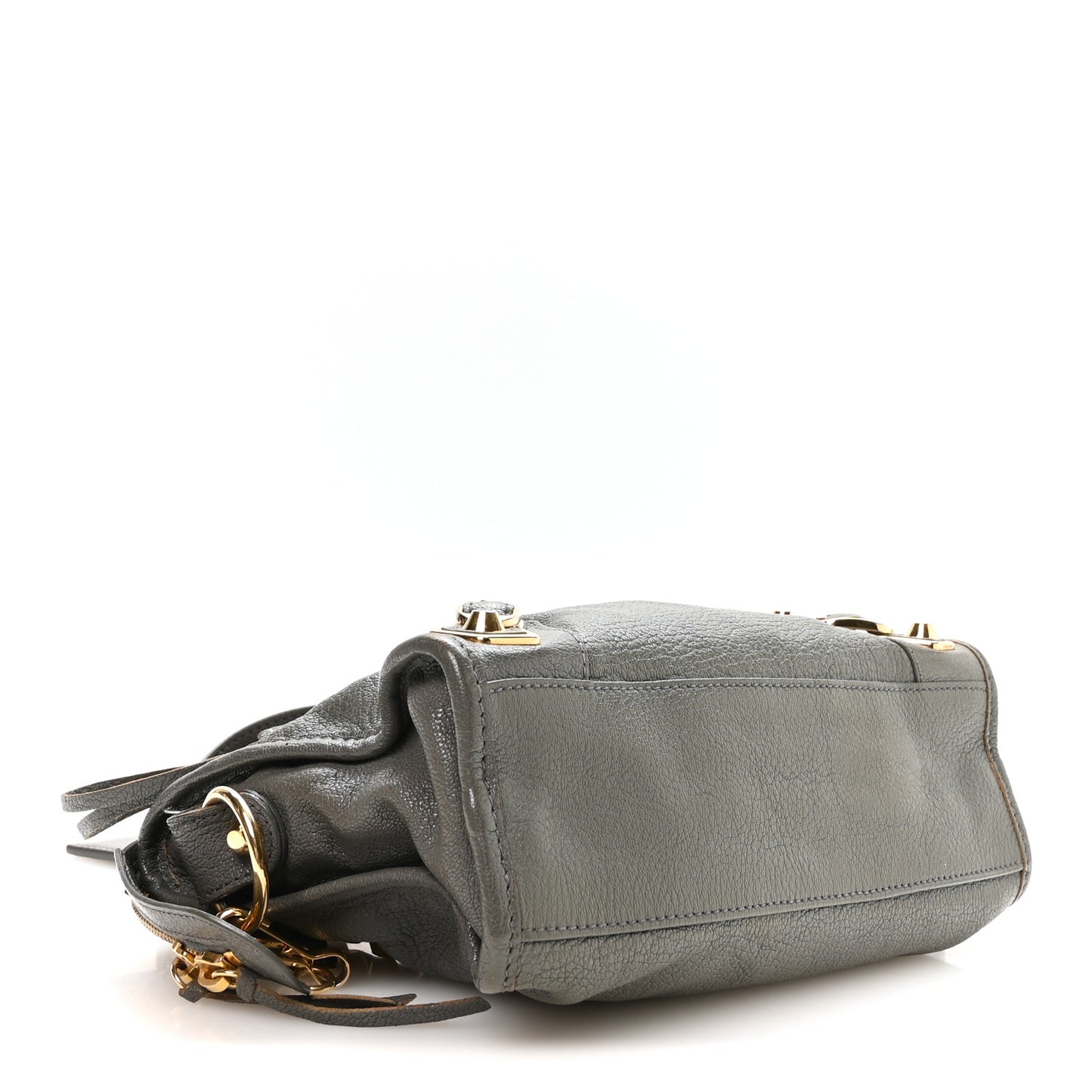 Chevre Gold Metallic Edge Hardware Mini City Gris Acier