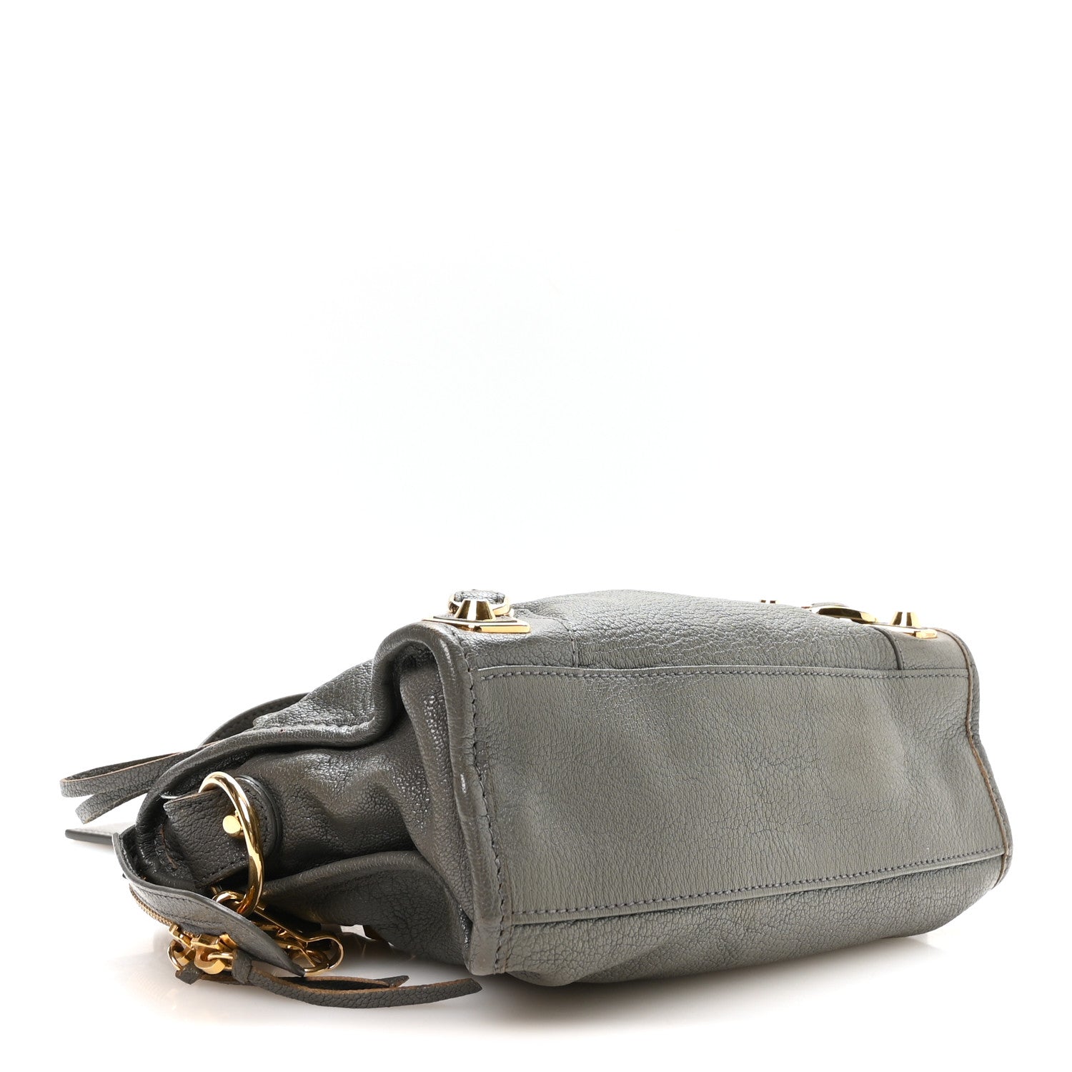 Balenciaga Chevre Gold Metallic Edge Hardware Mini City Gris Acier 4 of 10