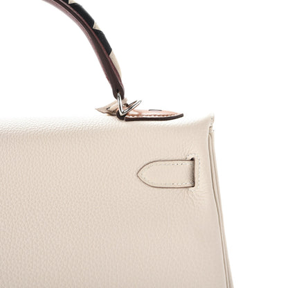 Hermes Togo Au Galop Kelly Retourne 32 Craie Rouge H Fauve Black 10 of 26