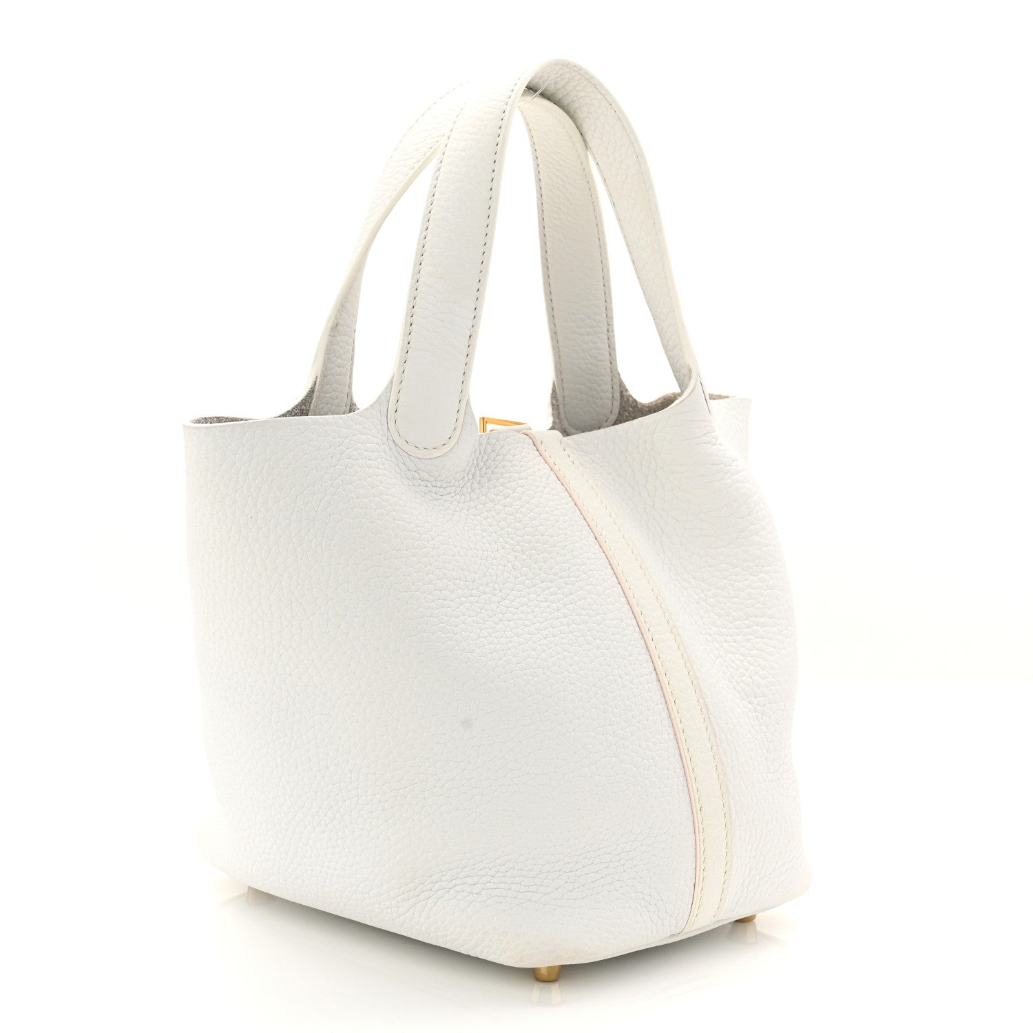 Hermes Taurillon Clemence Picotin Lock 18 PM White 3 of 10