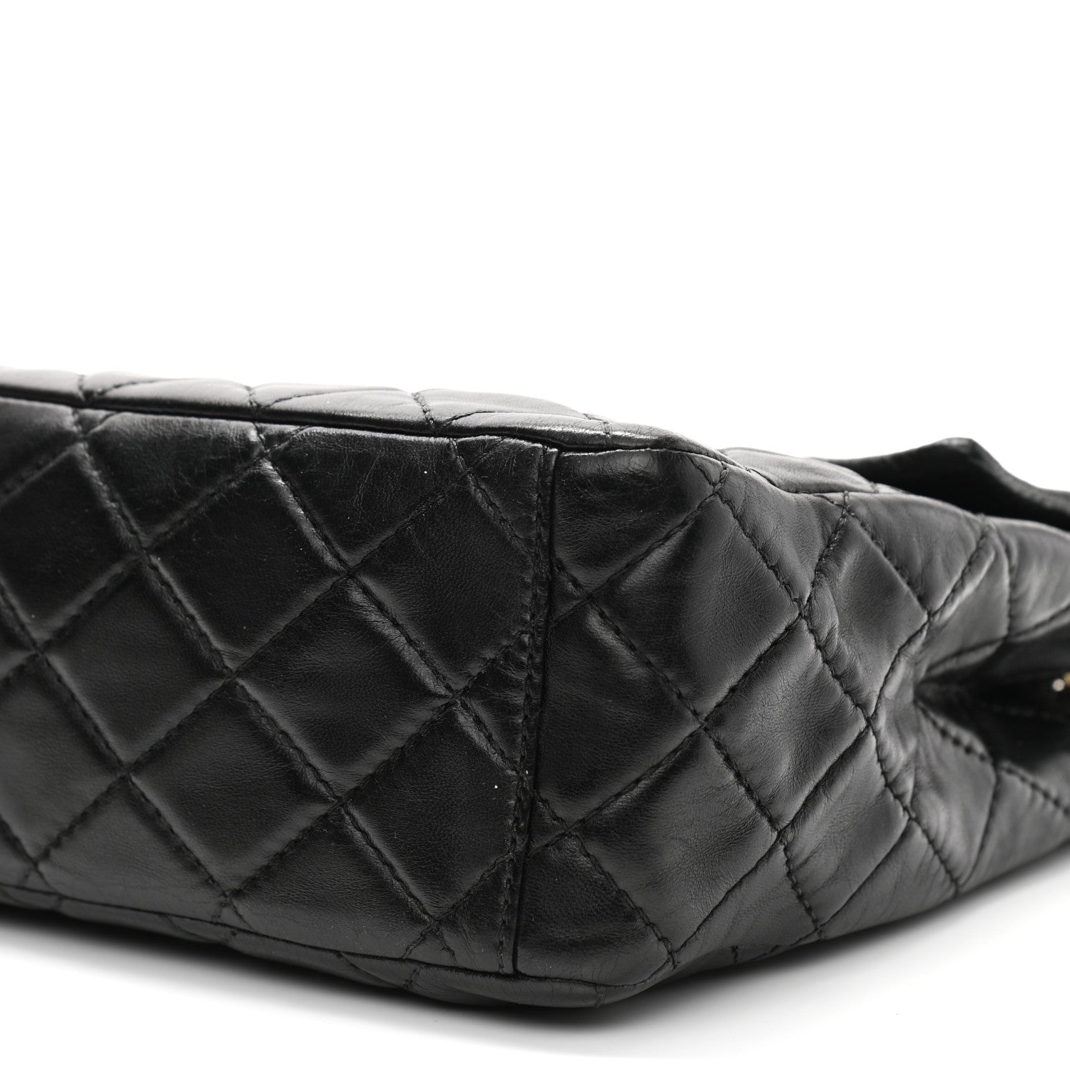 Chanel Washed Lambskin Quilted Maxi Single Flap Black 10 of 11
