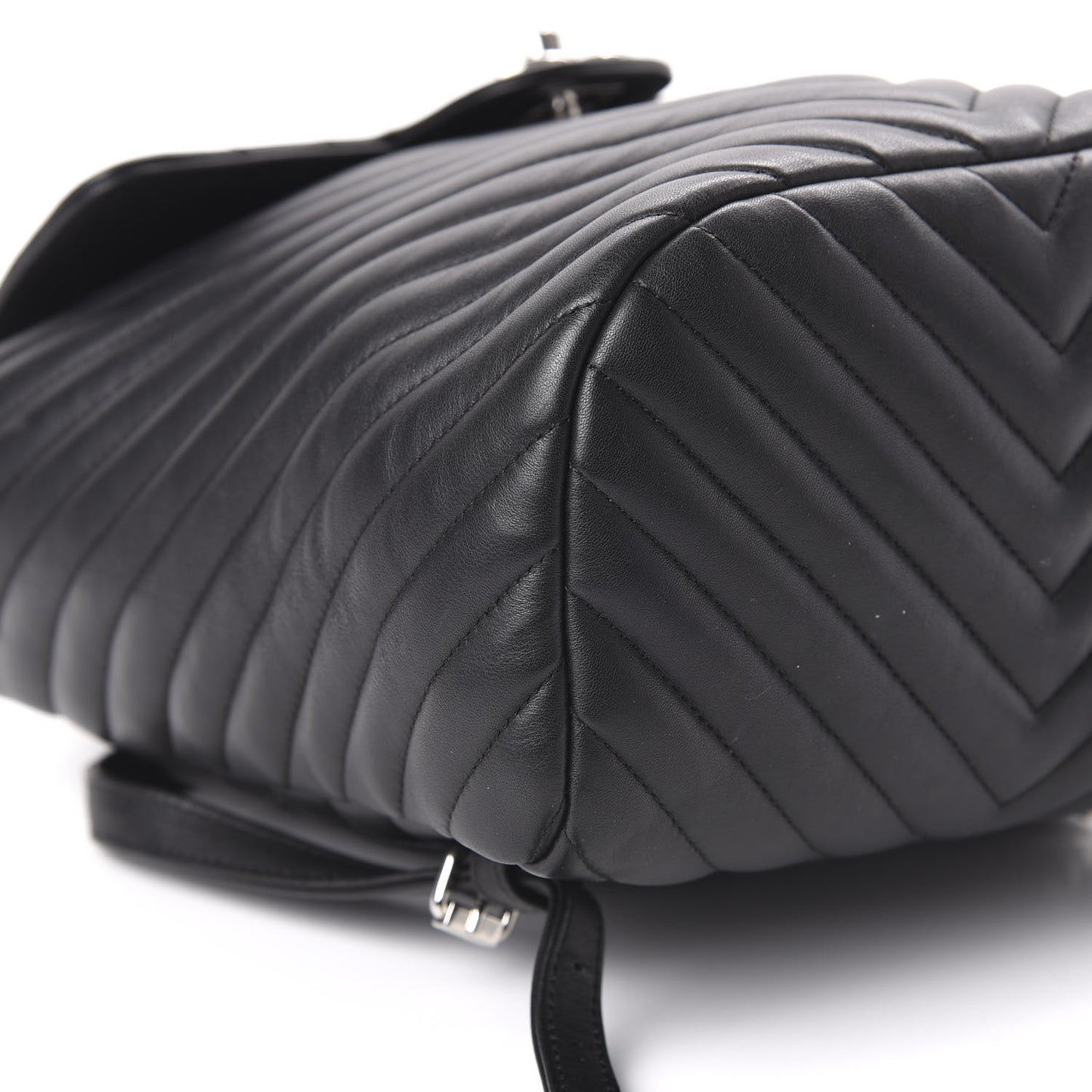 Calfskin Chevron Quilted Small Urban Spirit Backpack Black
