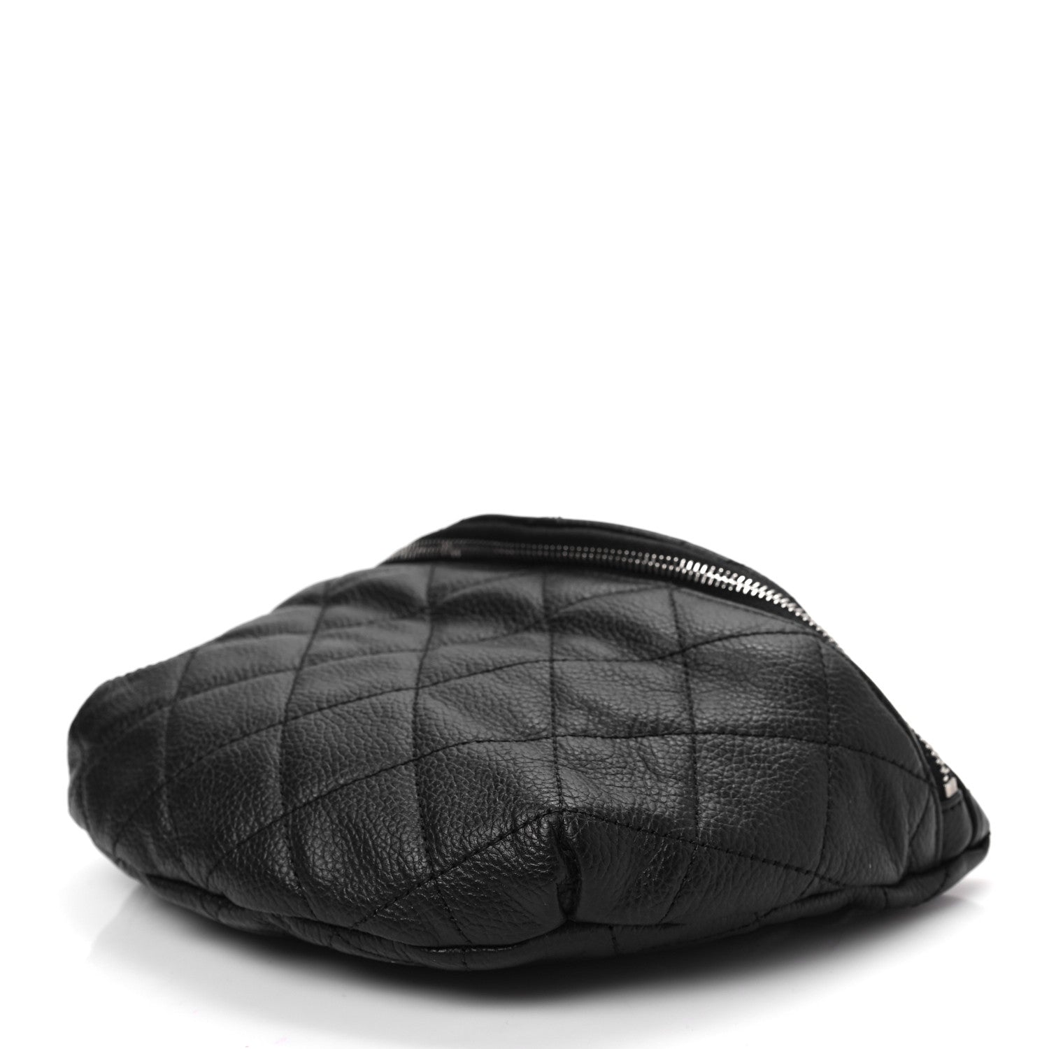 Chanel Grained Calfskin Quilted Waist Belt Bag Black 8 of 8