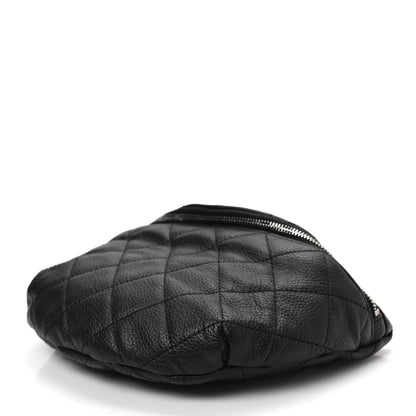 Chanel Grained Calfskin Quilted Waist Belt Bag Black 8 of 8