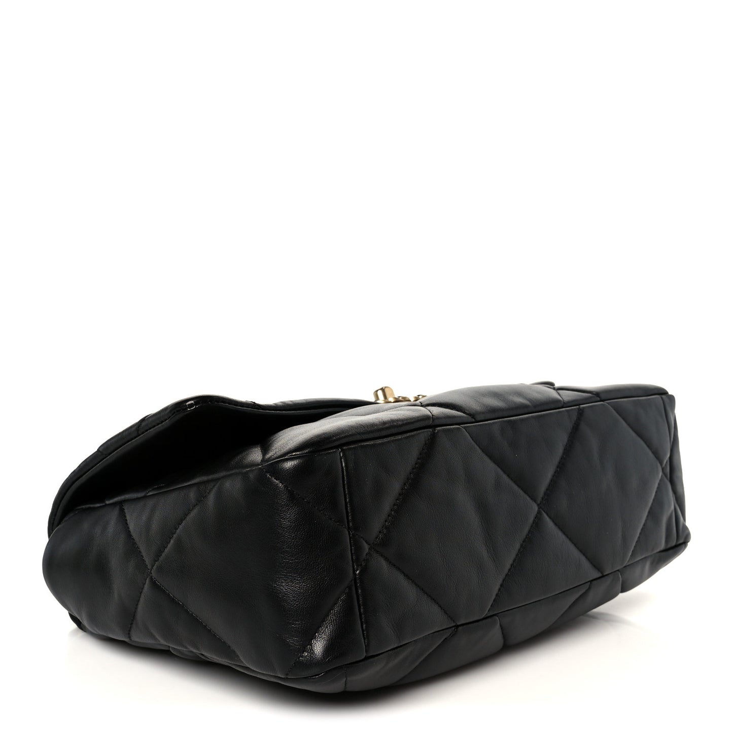 Lambskin Quilted Large Chanel 19 Flap Black