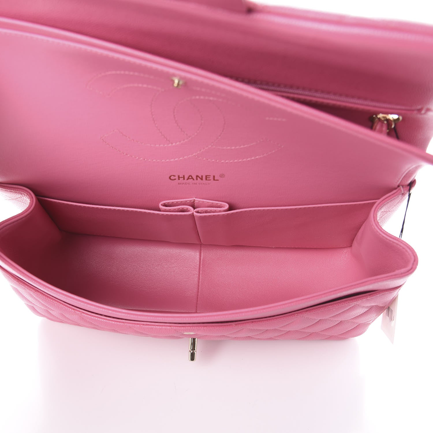 Chanel Caviar Quilted Jumbo Double Flap Pink 4 of 9