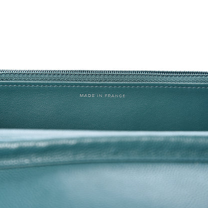 Chanel Caviar Quilted Wallet On Chain WOC Dark Turquoise 6 of 11