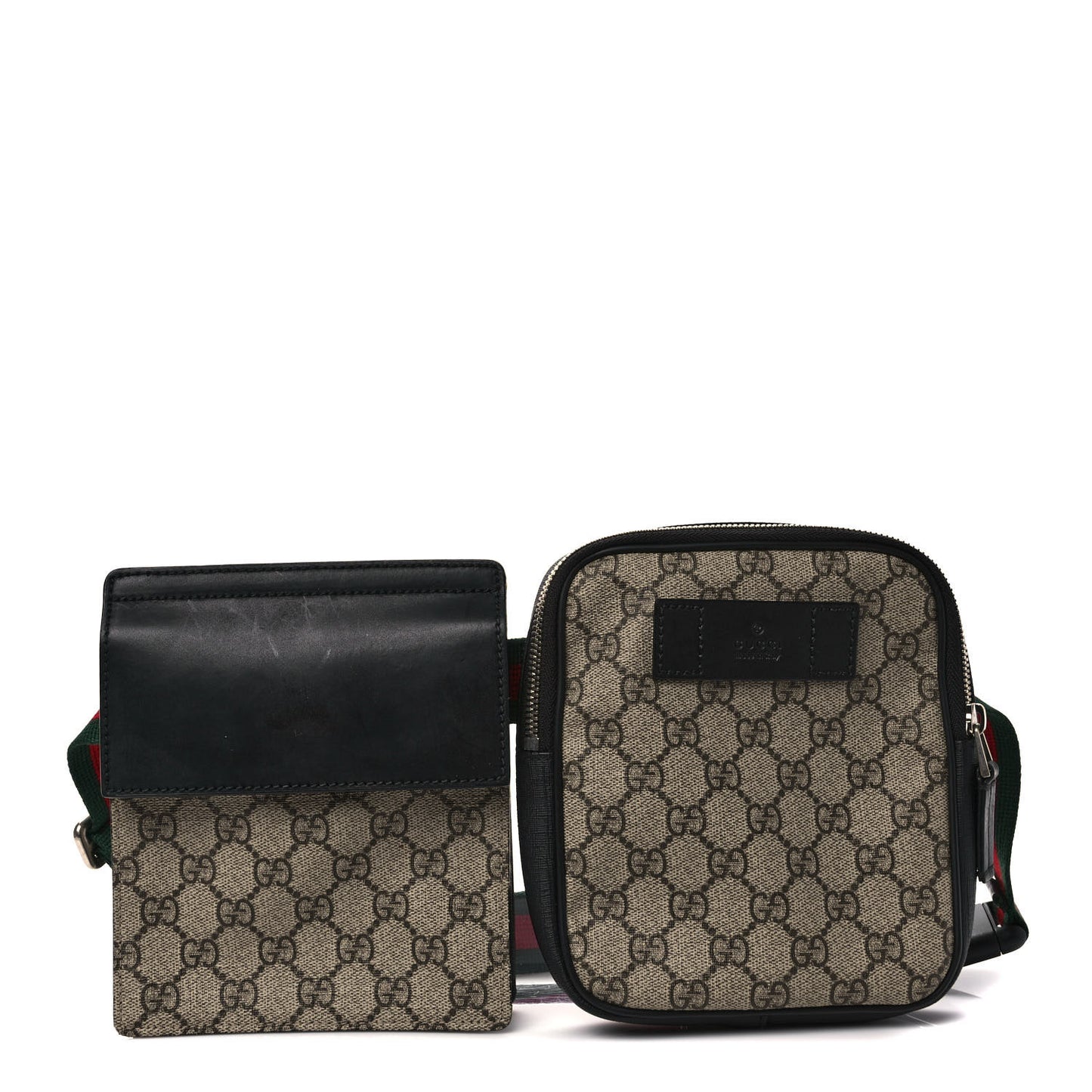 GG Supreme Monogram Web Belt Bag Black