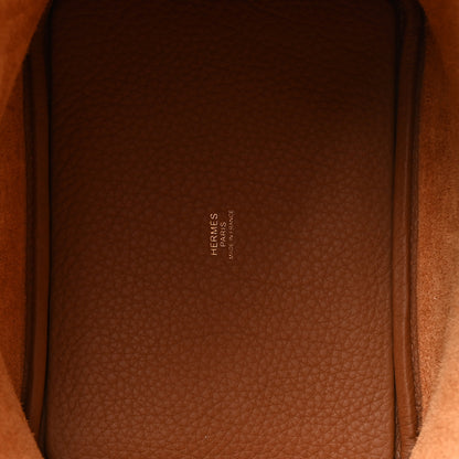Hermes Taurillon Clemence Picotin Lock 18 PM Gold 5 of 11