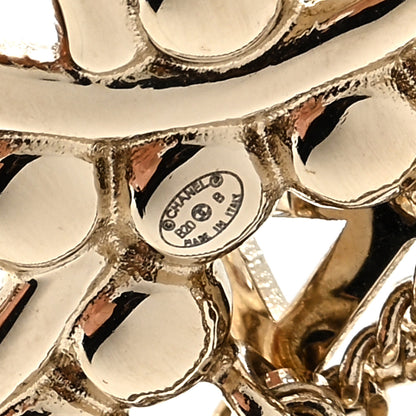Chanel Metal Crystal Bow-tiful CC Chain Brooch Gold 3 of 3
