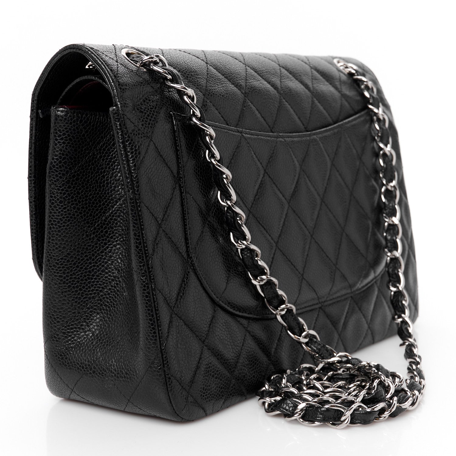 Chanel Caviar Quilted Jumbo Double Flap Black 3 of 11