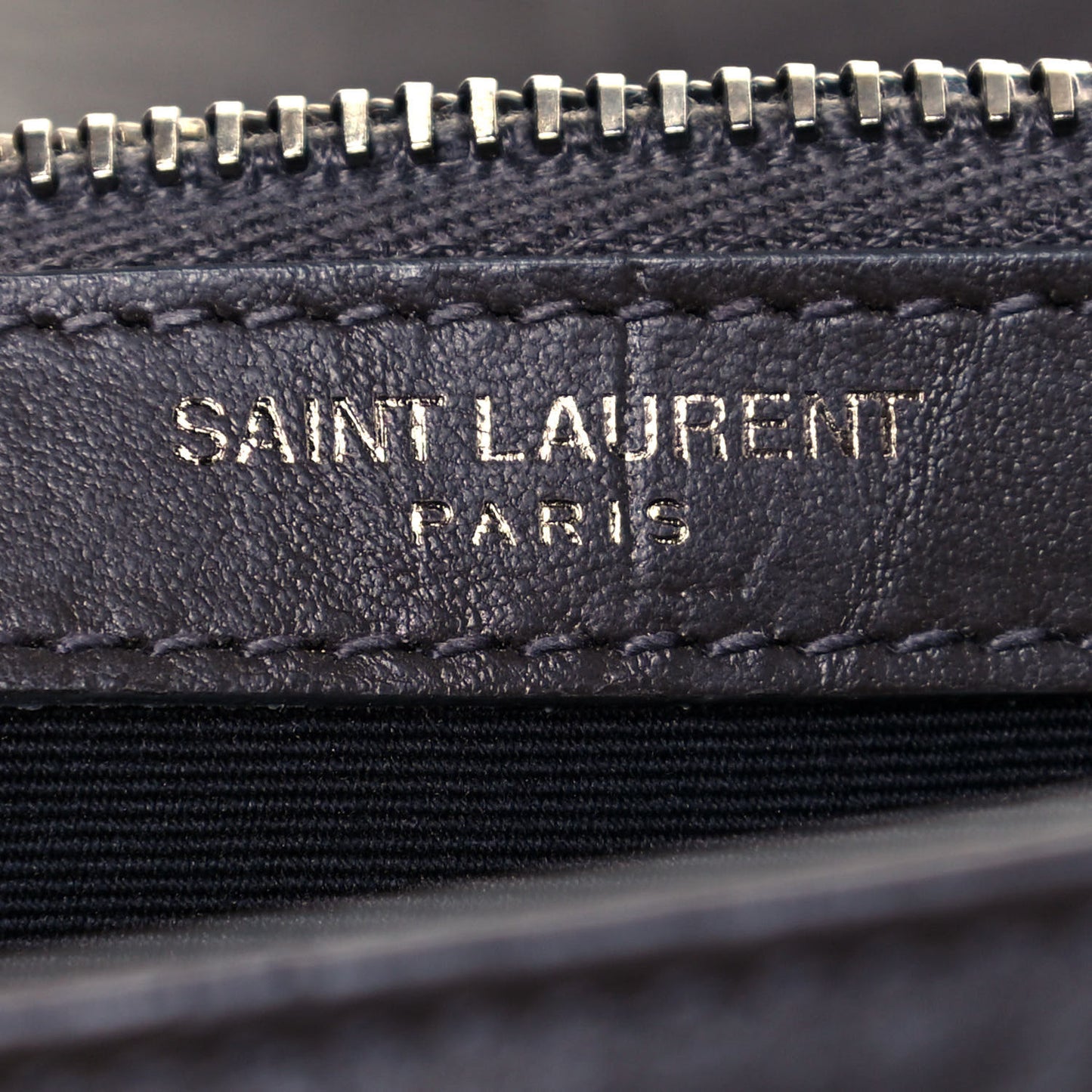 Calfskin Crocodile Embossed Medium West Hollywood Monogram Fold-Over Grey
