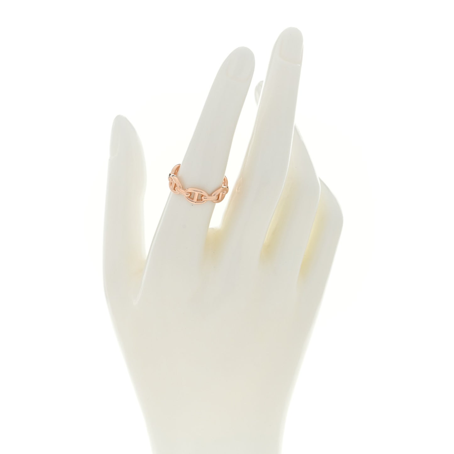 18K Rose Gold PM Chaine d'Ancre Enchainee Ring 53 6.5