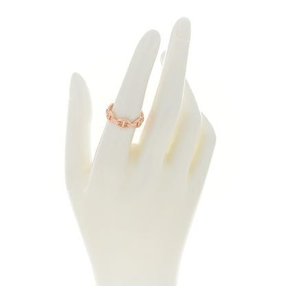 Hermes 18K Rose Gold PM Chaine d'Ancre Enchainee Ring 53 6.5 2 of 5