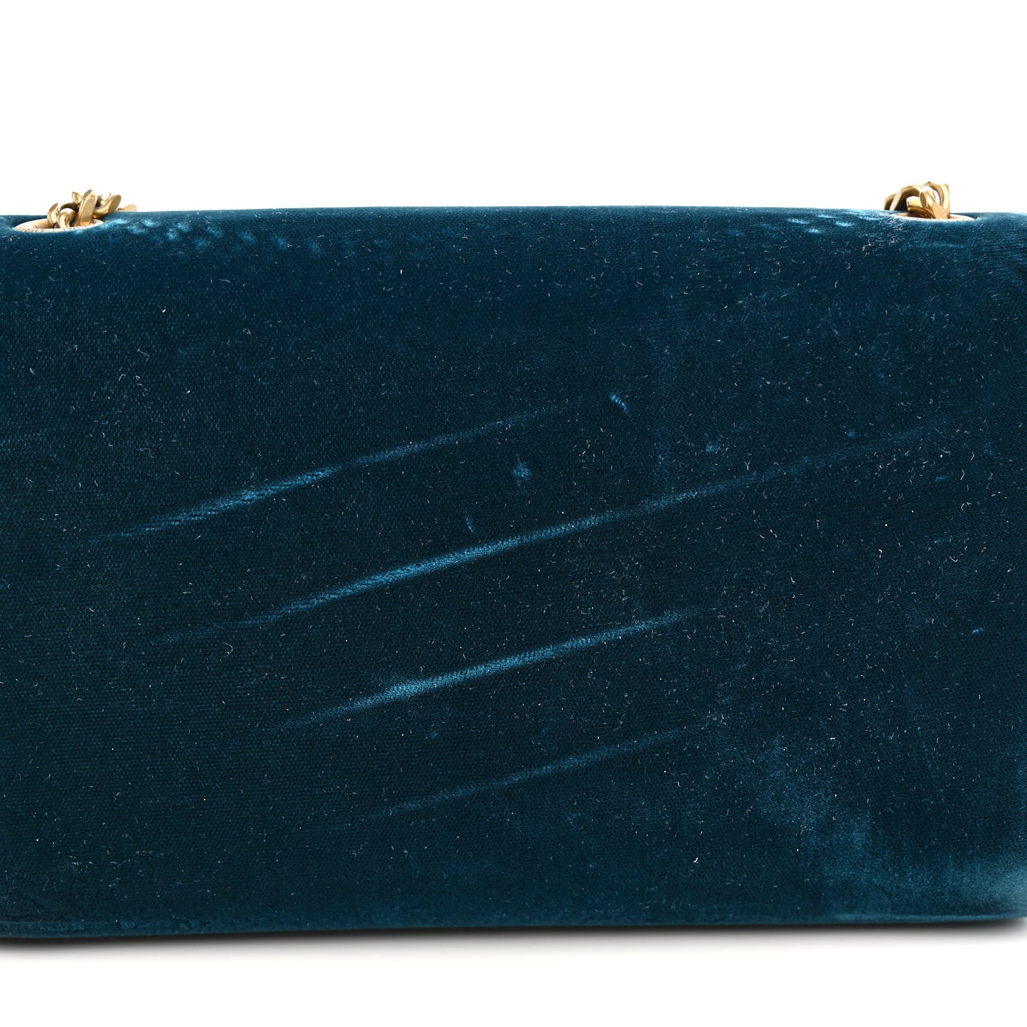 Velvet Small Classic Monogram Kate Tassel Satchel Blue