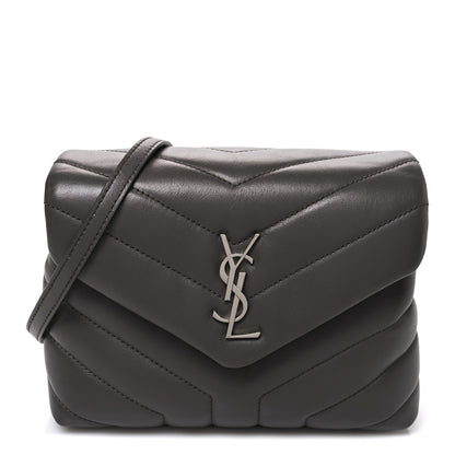 Saint Laurent Calfskin Y Quilted Monogram Toy Loulou Crossbody Bag Earth 1 of 10