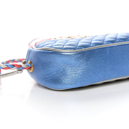 Gucci Laminated Nappa Trapuntata Mini Zumi Dome Shoulder Bag Rosso Marine Argento 6 of 8