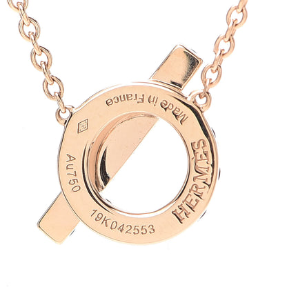 Hermes 18K Rose Gold Black Spinel Finesse Pendant Necklace 5 of 6