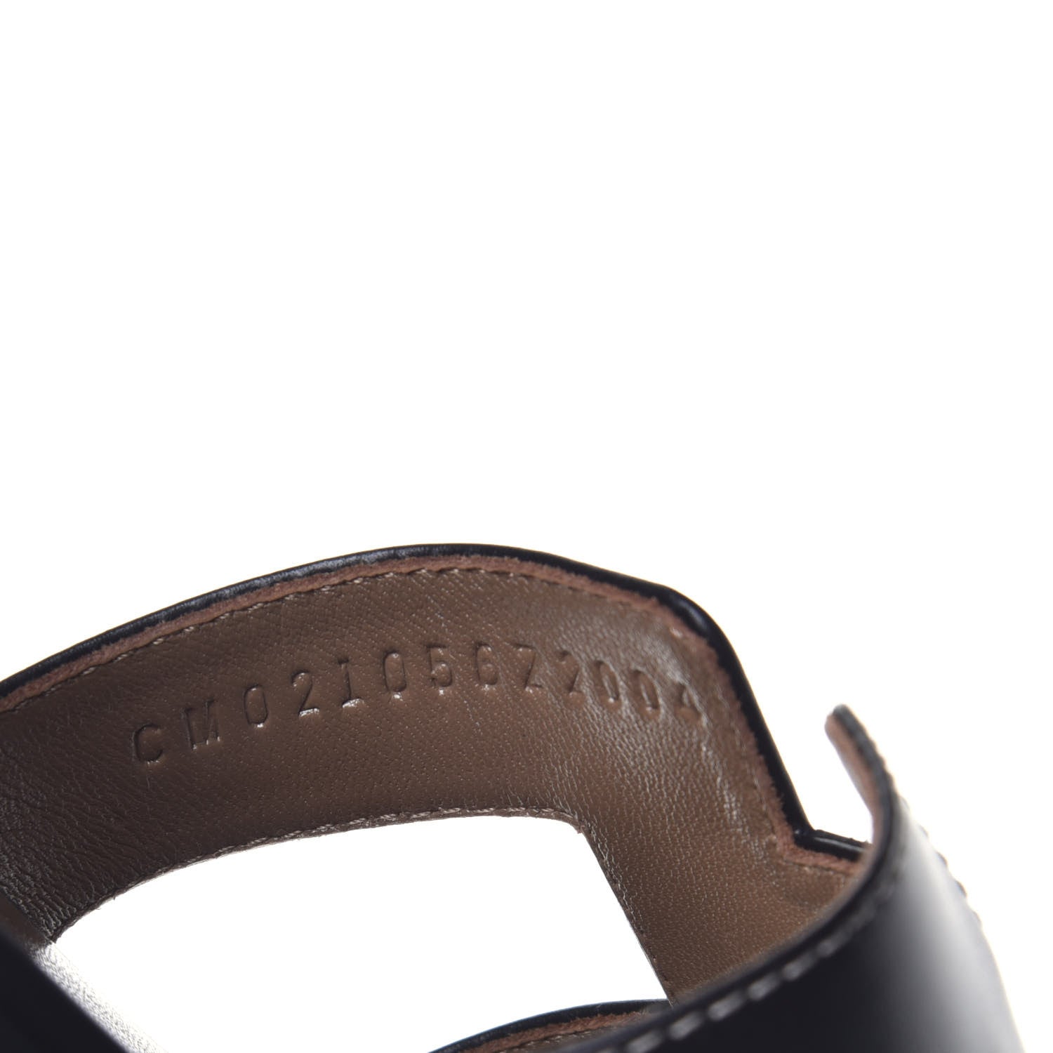 Hermes Box Calfskin Oran Sandals 40.5 Black 8 of 9