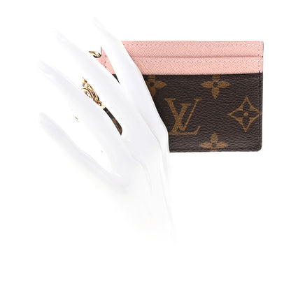 Louis Vuitton Monogram LV Charms Card Holder Rose Ballerine 2 of 7