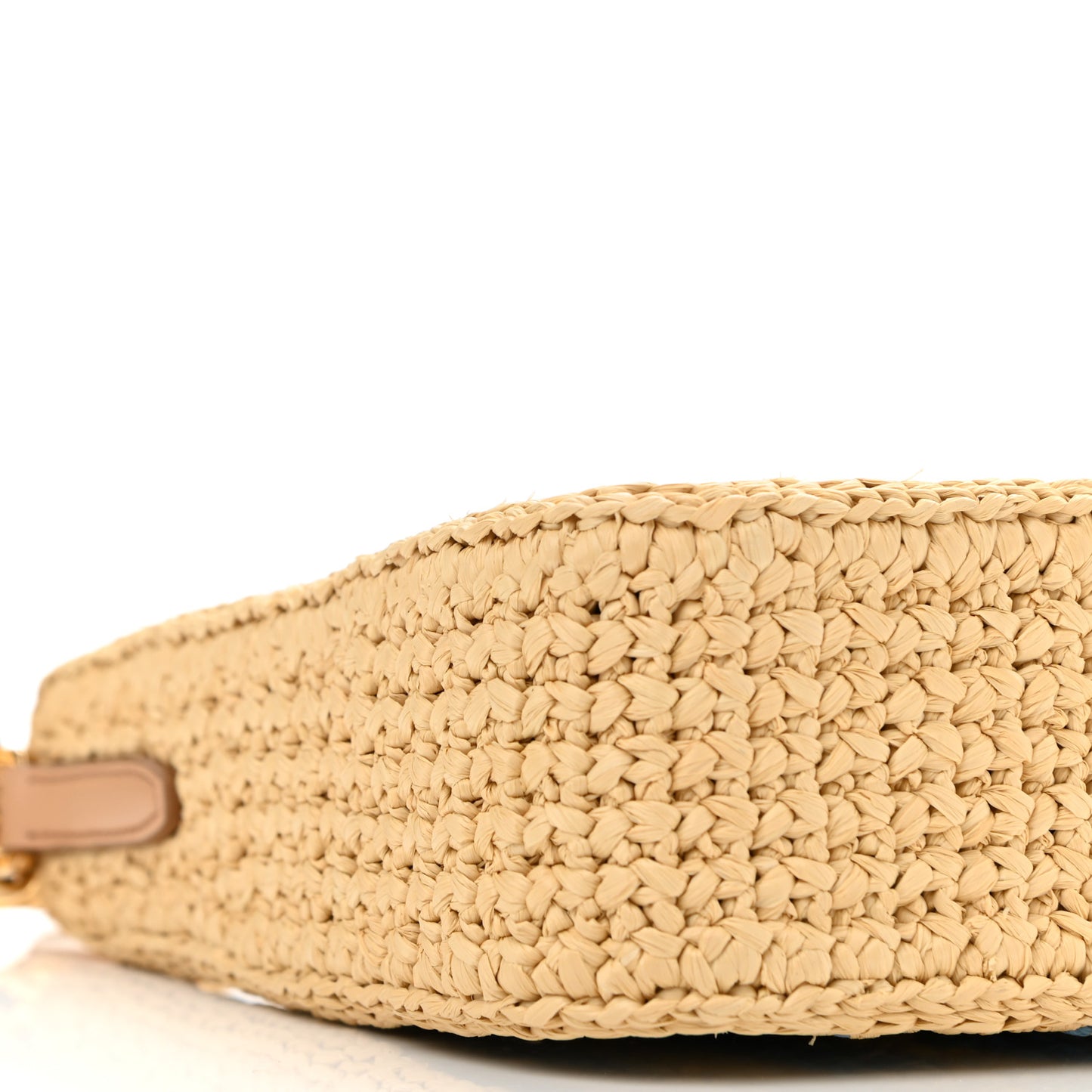 Yarn Raffia Effect Crochet Striped Re-Edition 2005 Shoulder Bag Naturale Celeste