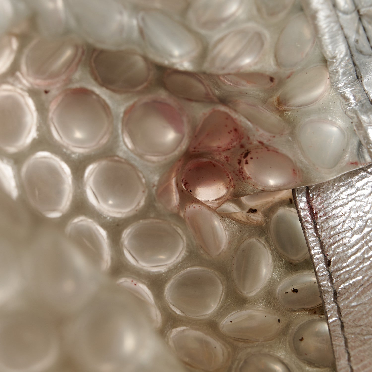 Bottega Veneta Metallic Fabric Bubble Wrap The Mini Pouch Silver 10 of 11