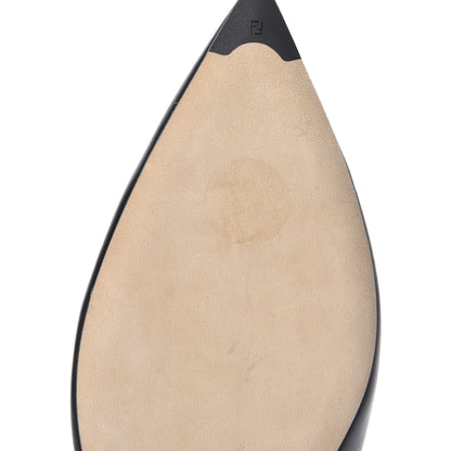 Fendi Vitello FF Embossed Flat Mules 42 Black 8 of 9