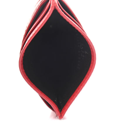 Gucci Calfskin Matelasse GG Marmont Card Holder Hibiscus Red 5 of 6